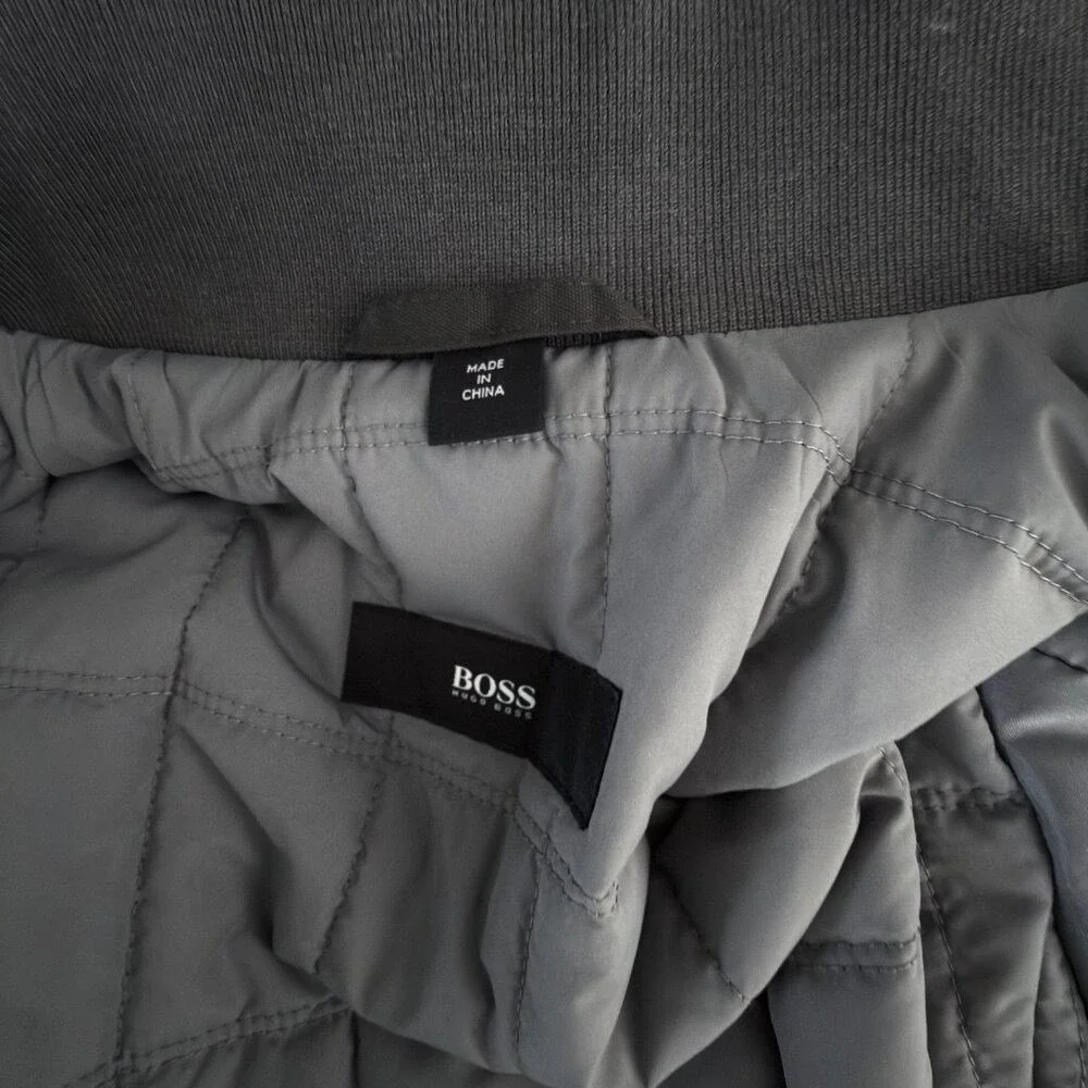 Hugo Boss Men's Dark Green‎ Centin Cotton Quilted Parka, Sizes 38